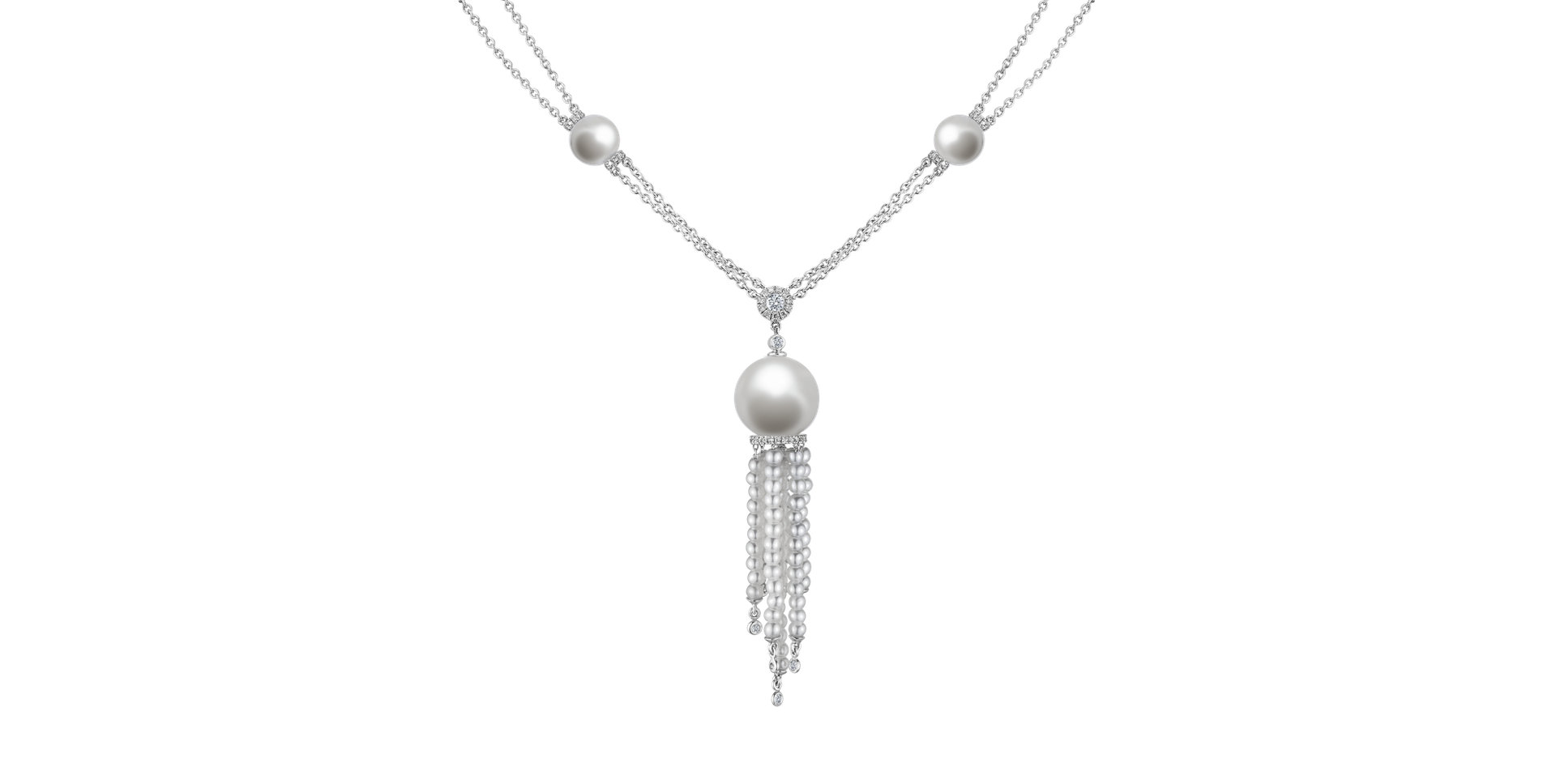 Diamond necklace with Pearls Oceara