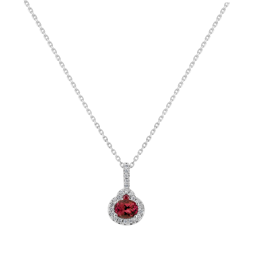 Diamond pendant with Ruby Red Hope