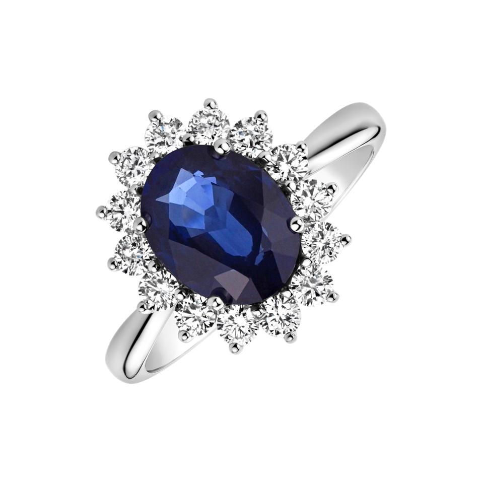 Diamond ring with Sapphire Fabulous Lady
