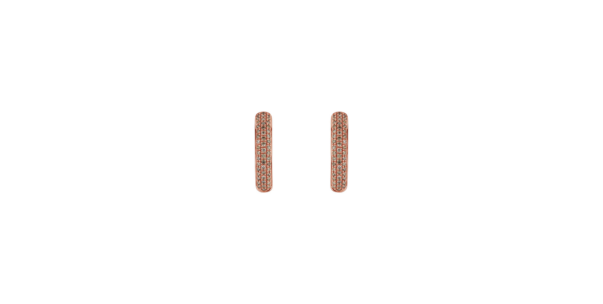 Earrings with brown diamonds Eternity Melody