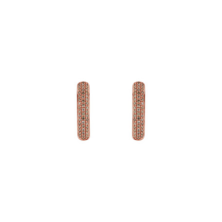 Earrings with brown diamonds Eternity Melody