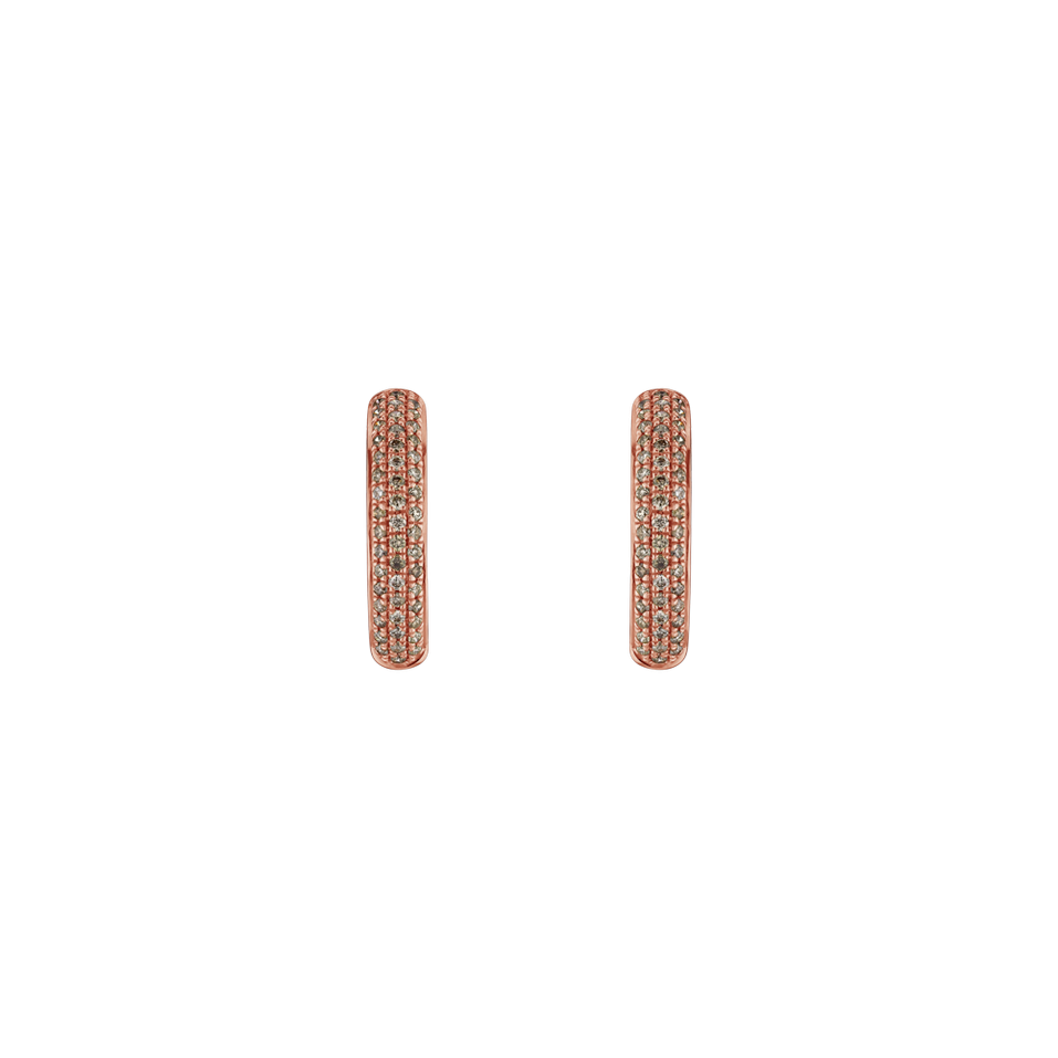 Earrings with brown diamonds Eternity Melody