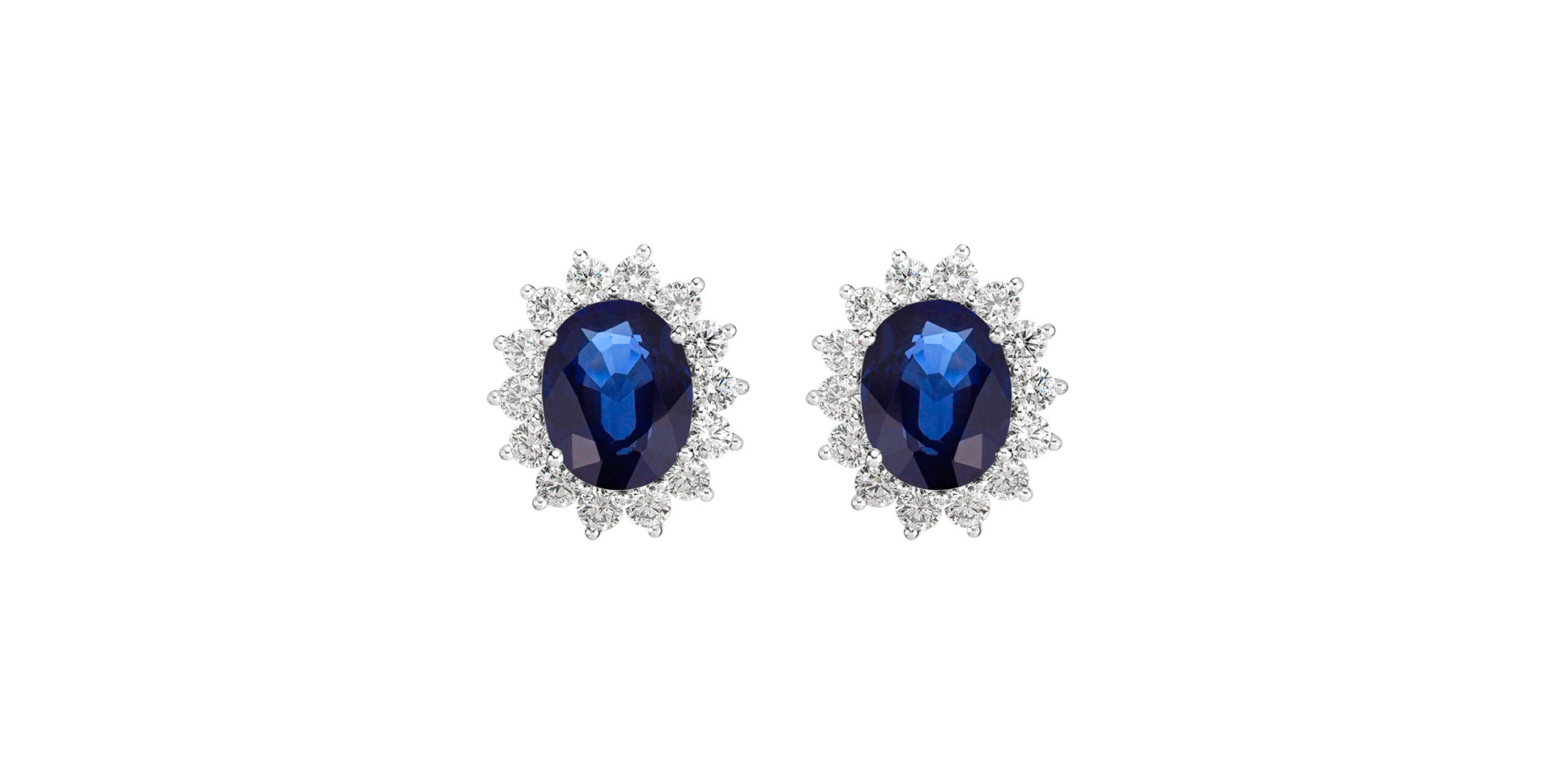 Diamond earrings with Sapphire Princess Sparkle