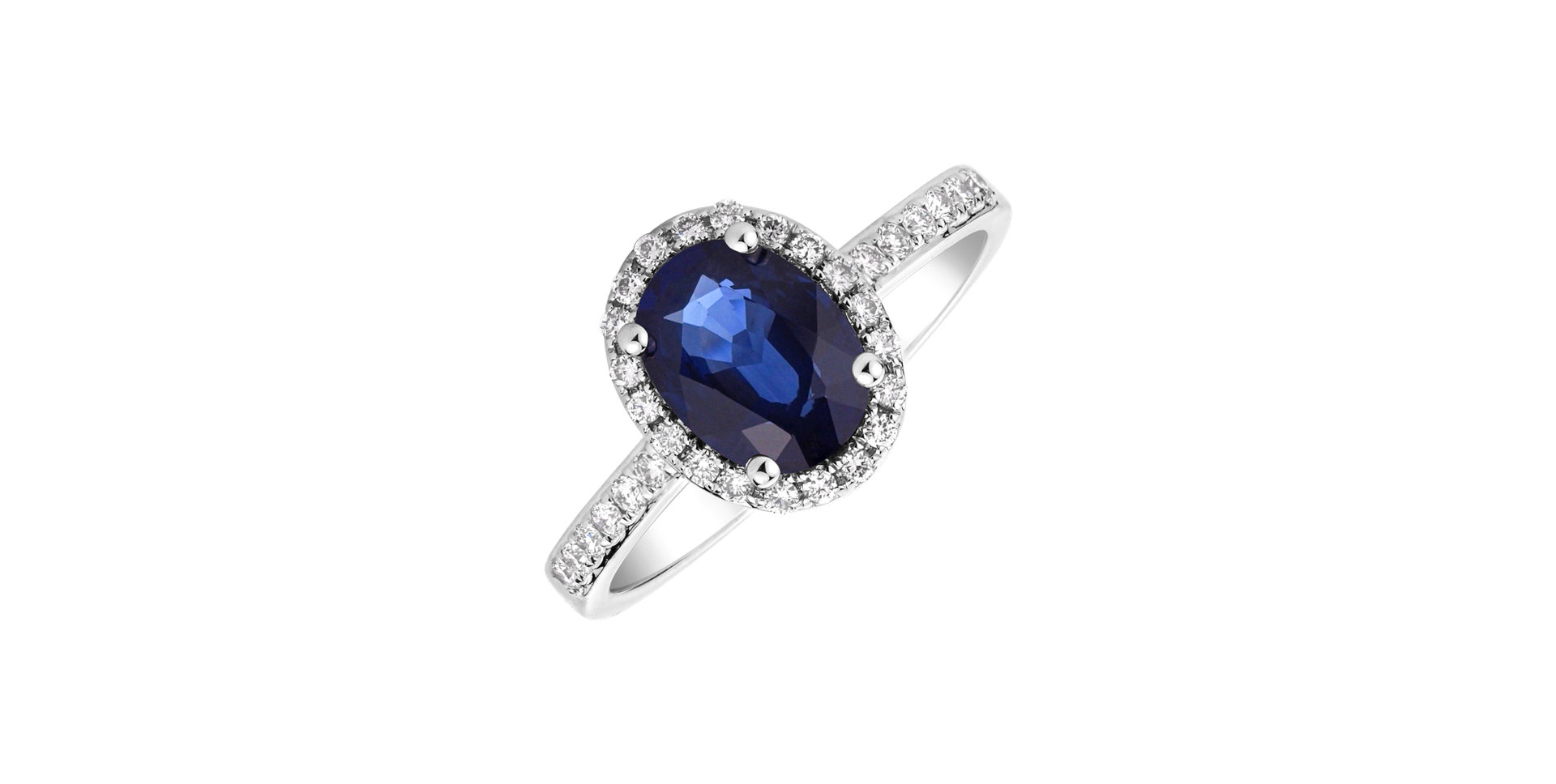 Diamond ring with Sapphire Sintharia