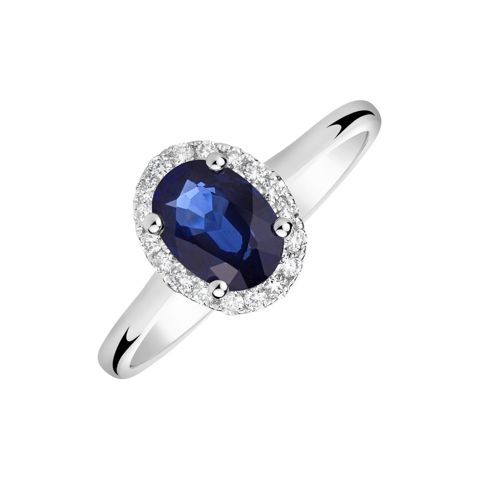 Diamond ring with Sapphire Glory Allegory