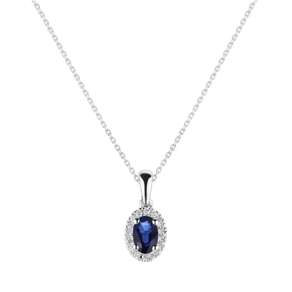 Diamond pendant with Sapphire Princess Essence