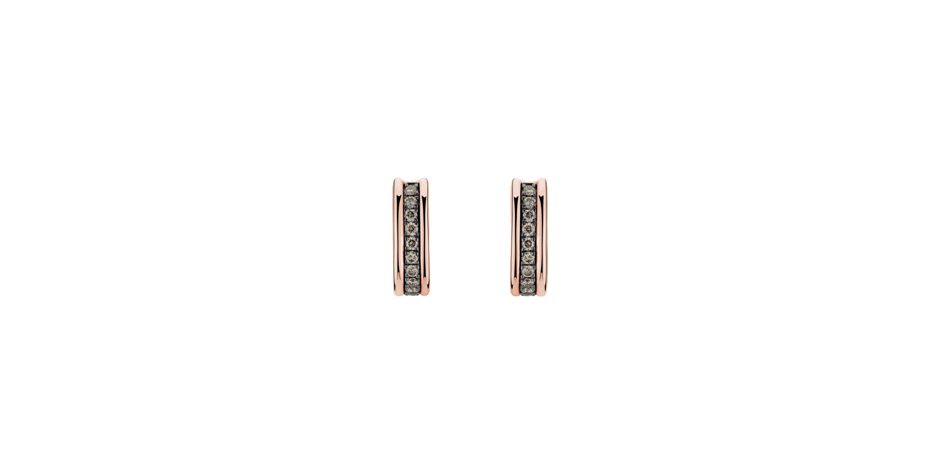 Earrings with brown diamonds Ray of Light