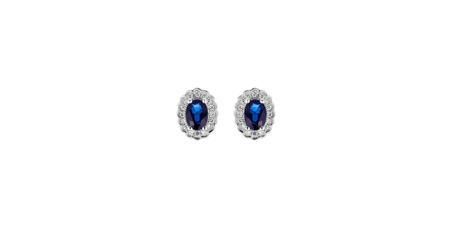 Diamond earrings with Sapphire Kingdom Sorrow