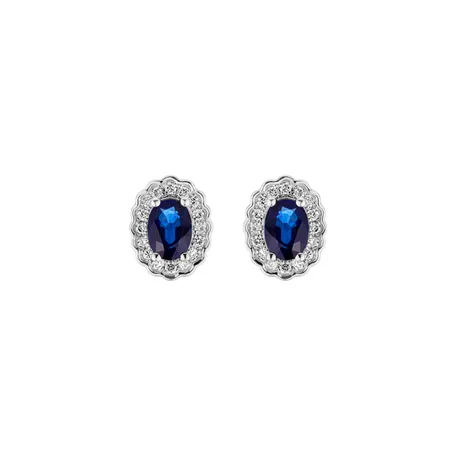 Diamond earrings with Sapphire Kingdom Sorrow
