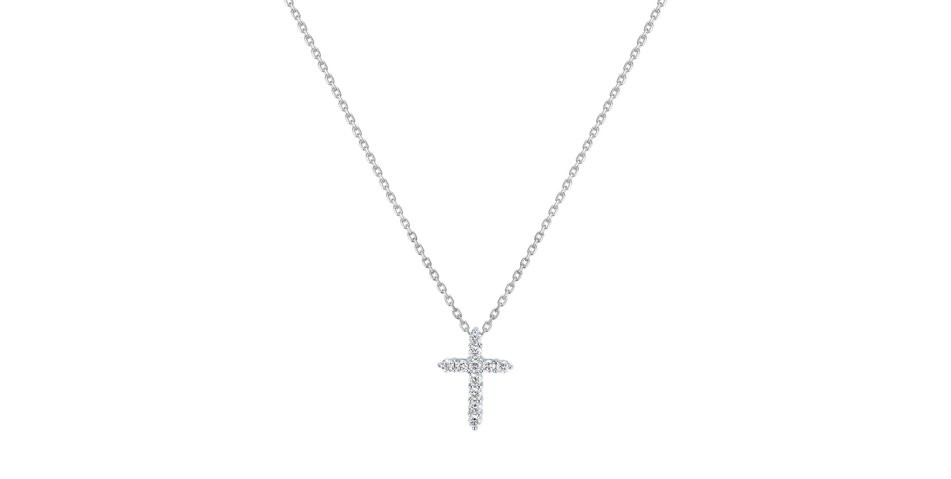 Diamond necklace Glittering Cross