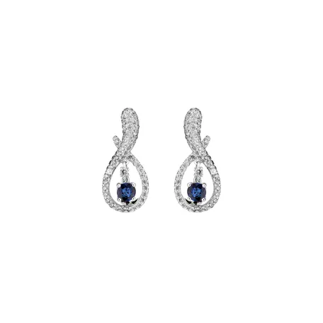 Diamond earrings with Sapphire Posh Venus