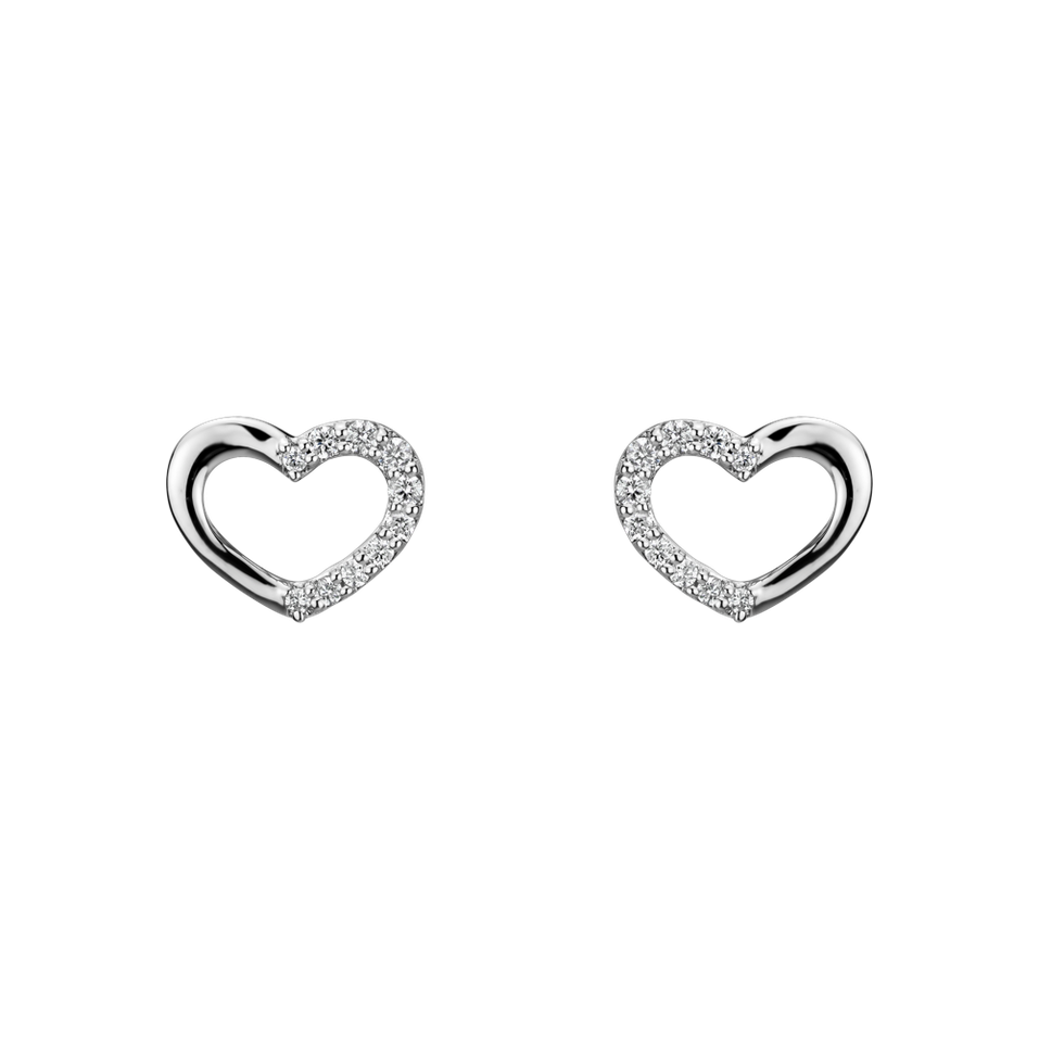Diamond earrings Sparkling Heart