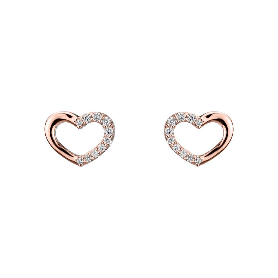 Diamond earrings Sparkling Heart