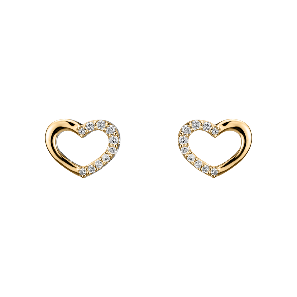 Diamond earrings Sparkling Heart