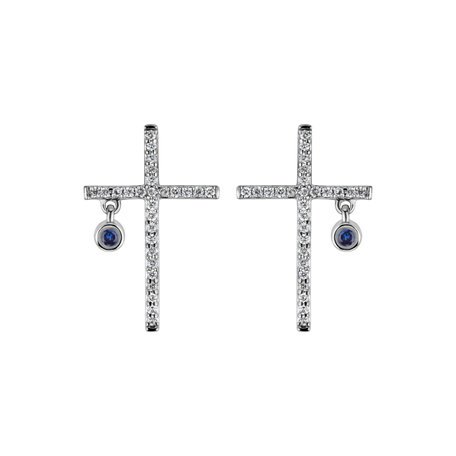 Diamond earrings with Sapphire Cristian