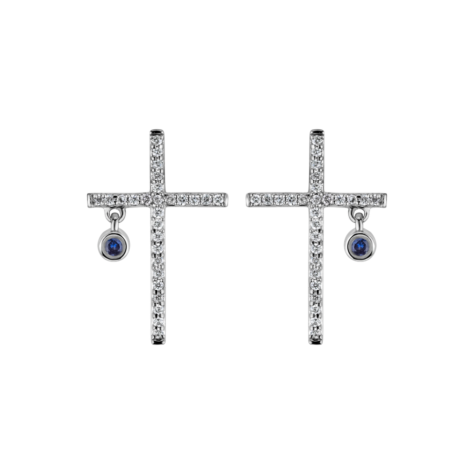 Diamond earrings with Sapphire Cristian