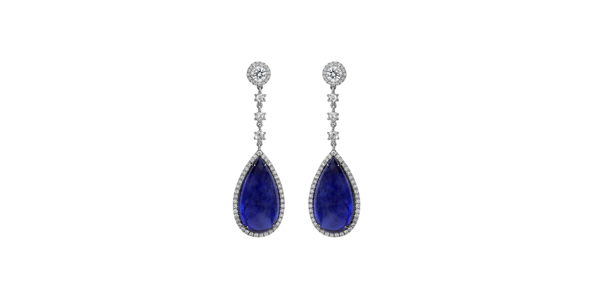 Diamond earrings with Tanzanite Finley