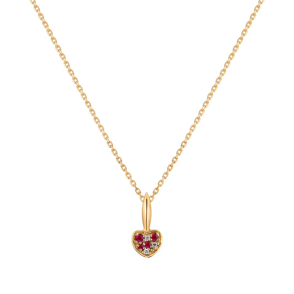 Diamond pendant with Ruby Recent Emotion