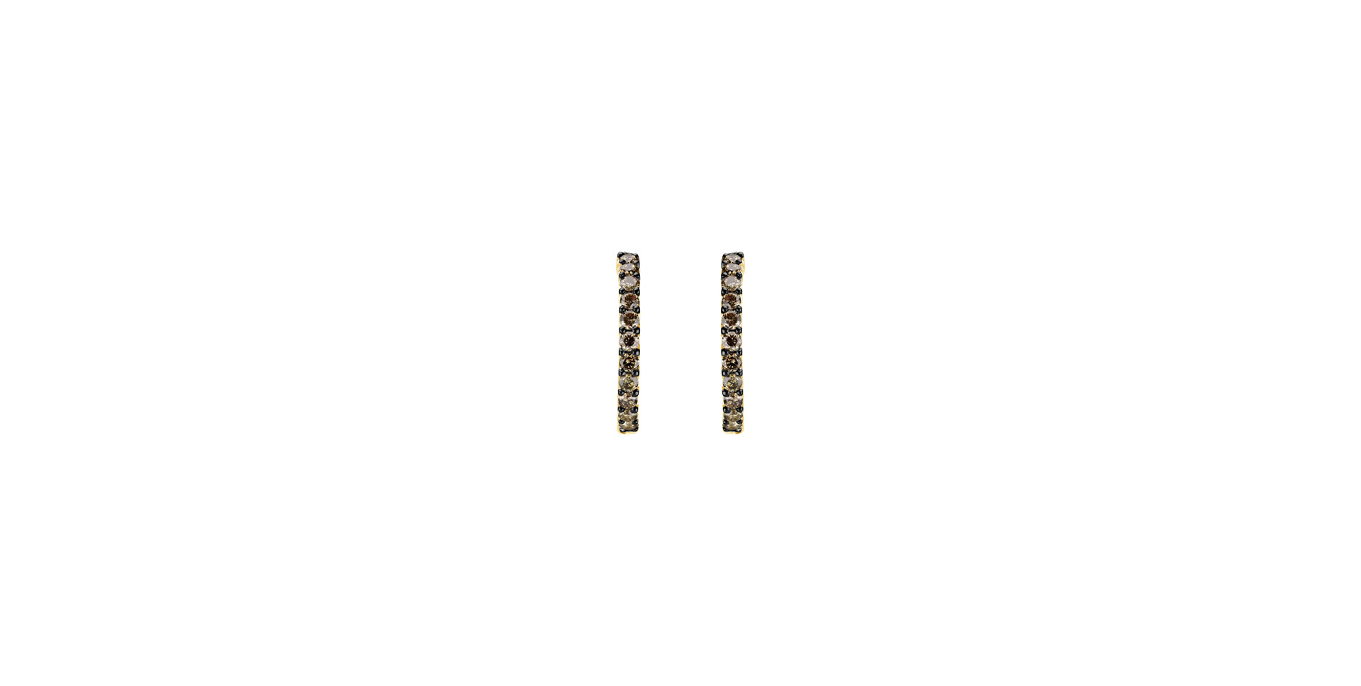 Earrings with brown diamonds Fashion Creoles