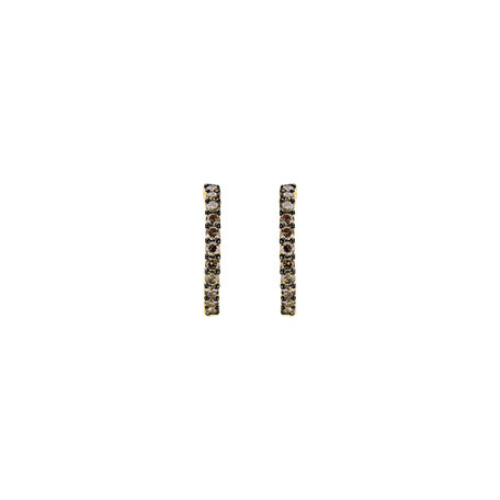 Earrings with brown diamonds Fashion Creoles