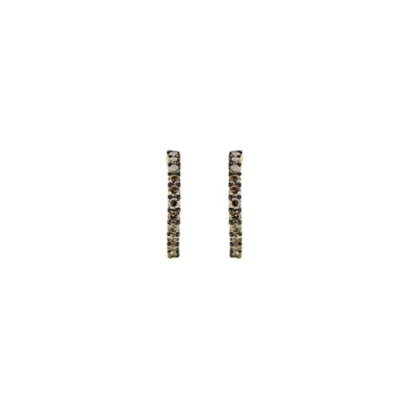 Earrings with brown diamonds Fashion Creoles