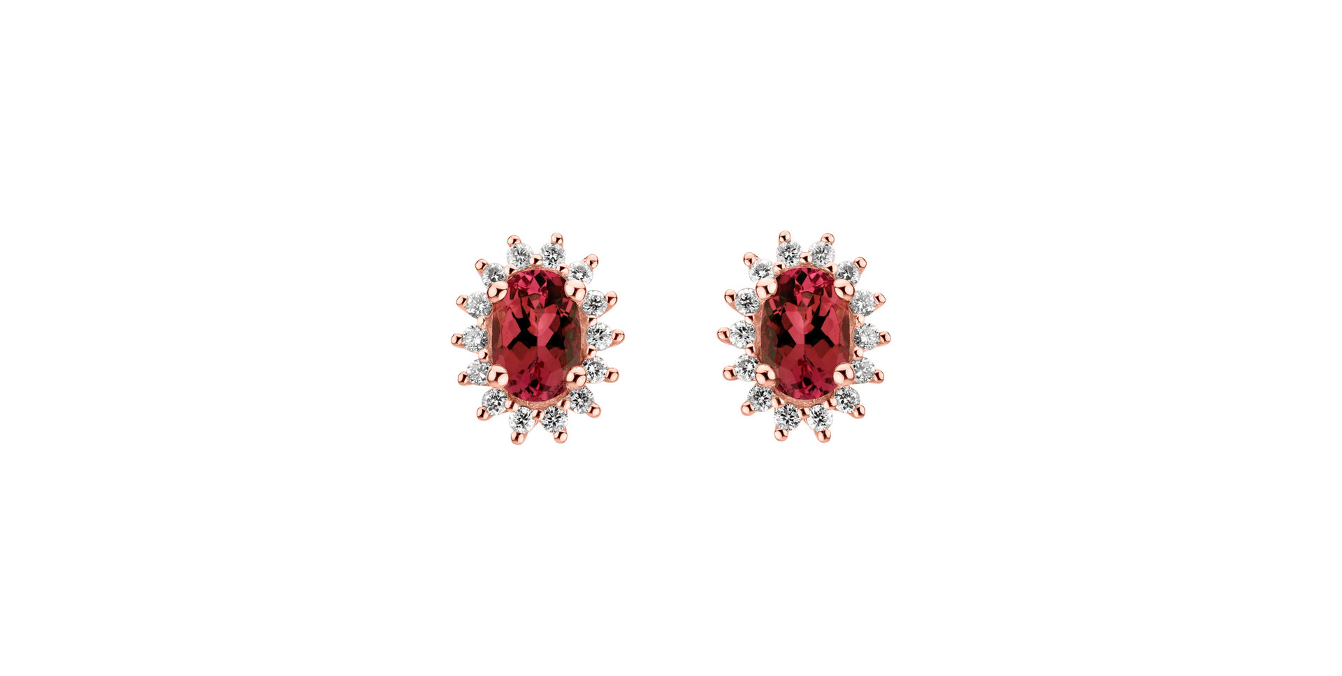 Diamond earrings with Ruby Princess Sparkle