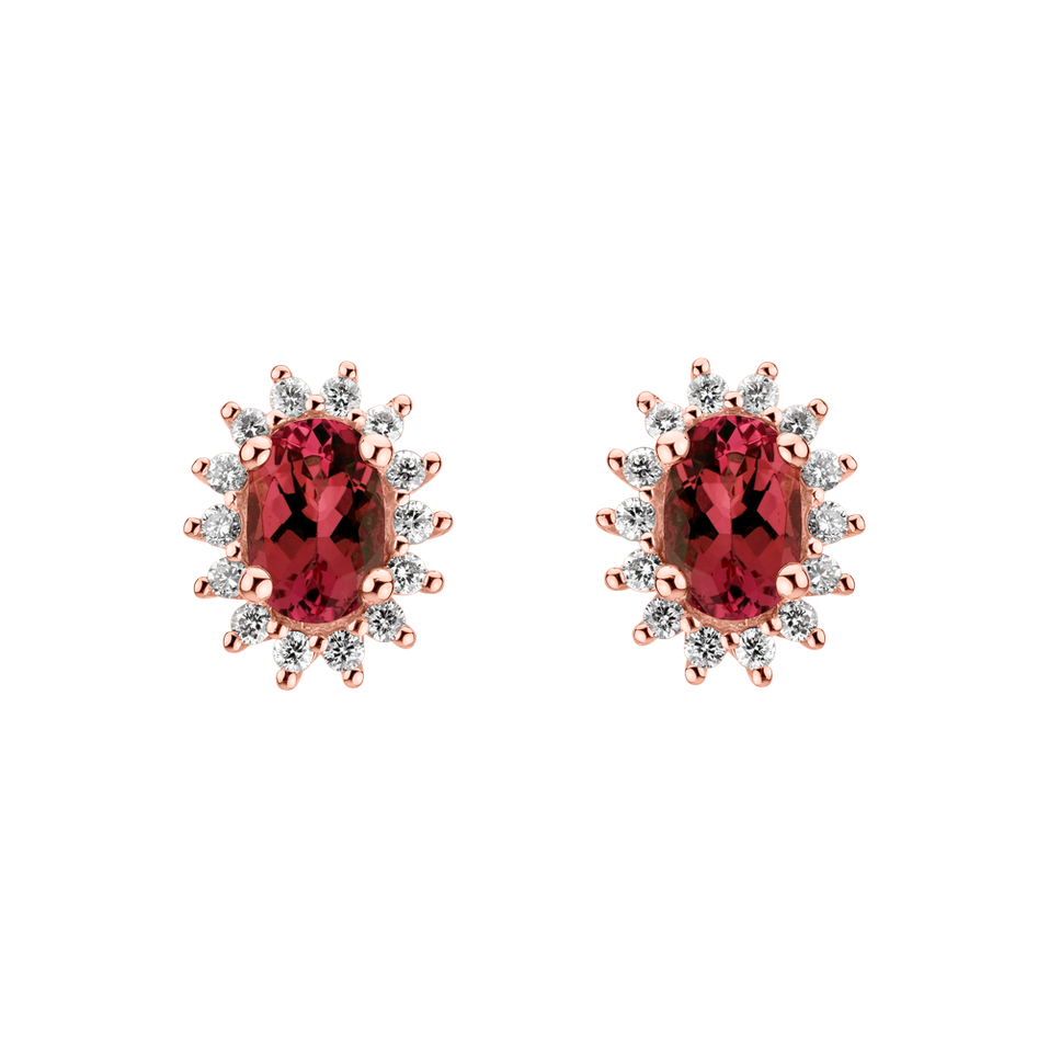 Diamond earrings with Ruby Princess Sparkle