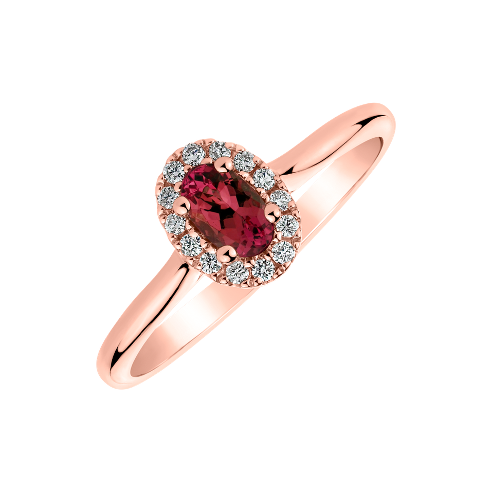 Diamond ring with Ruby Shine Treasure