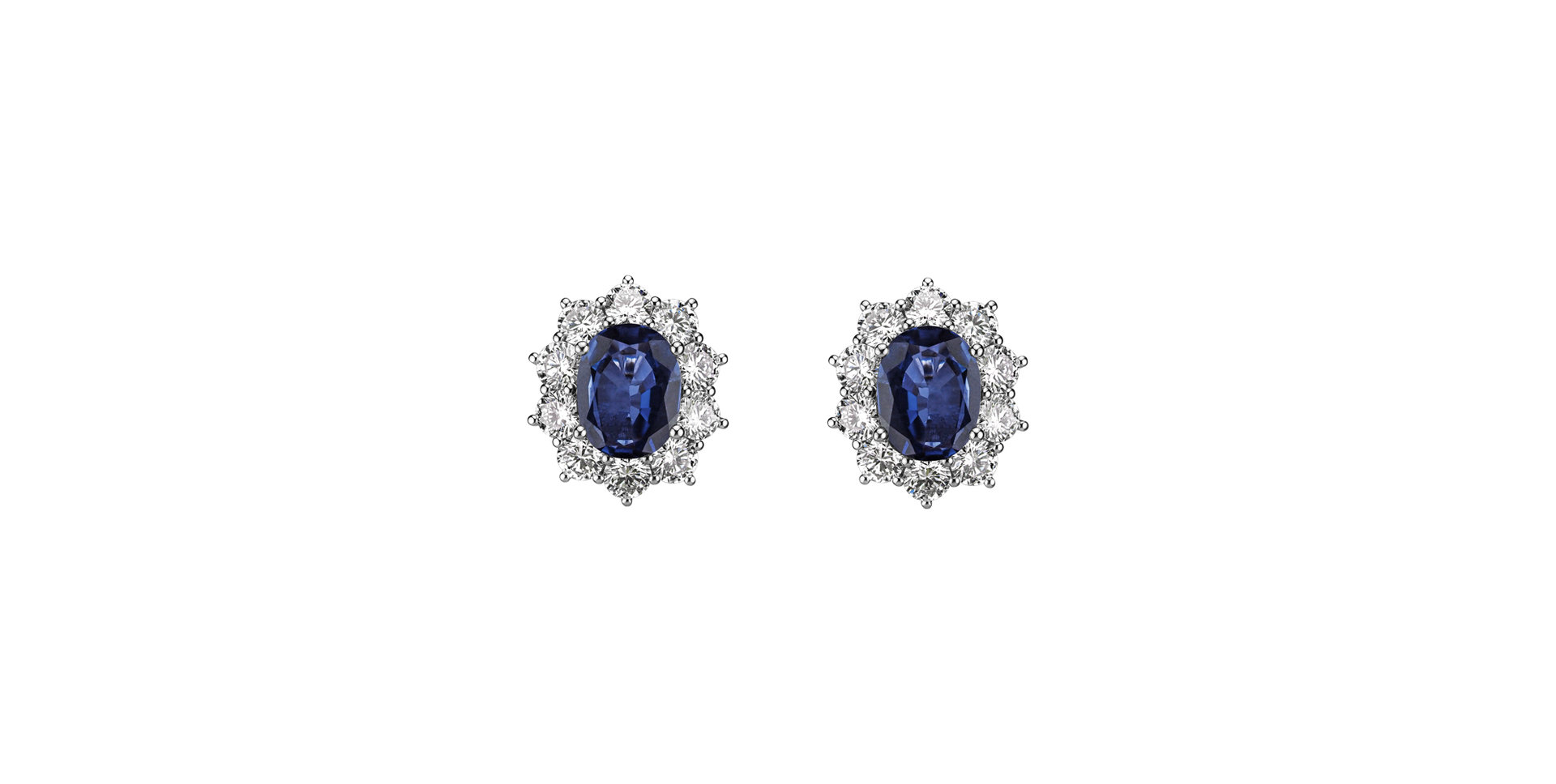 Diamond earrings with Sapphire Moon Witchery