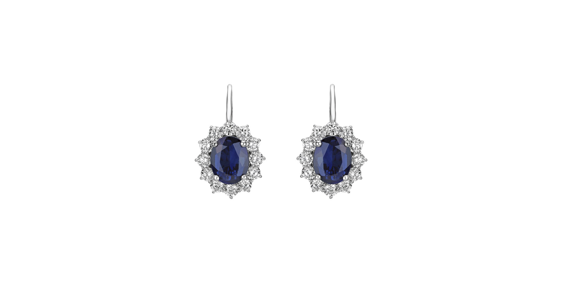 Diamond earrings with Sapphire Sapphire Desire