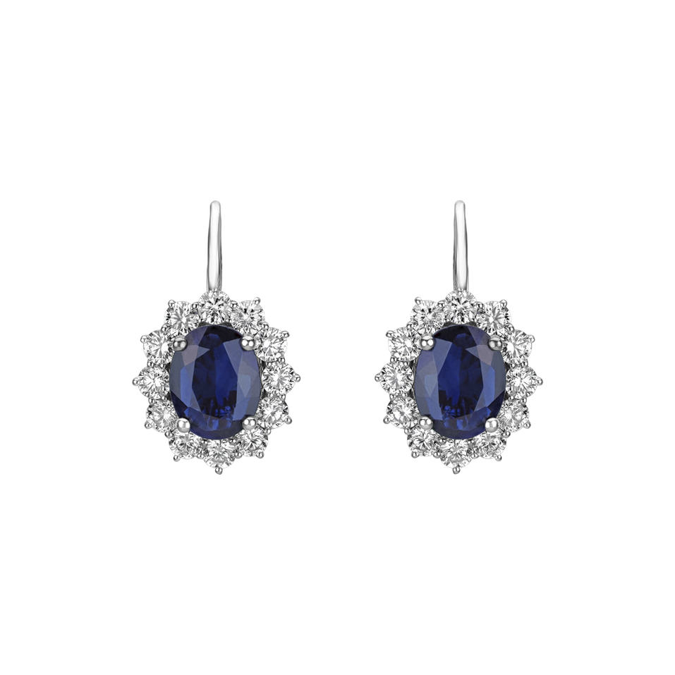 Diamond earrings with Sapphire Sapphire Desire
