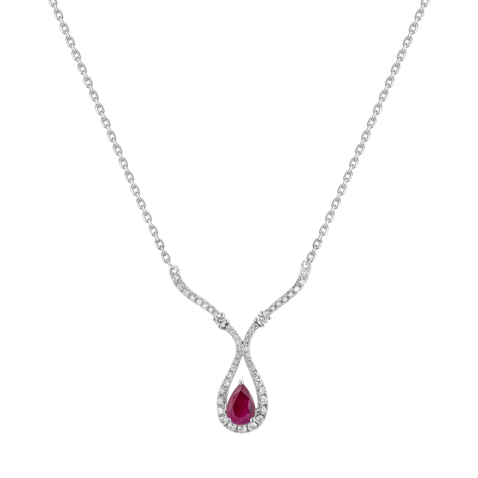 Diamond necklace with Ruby Shine Courier