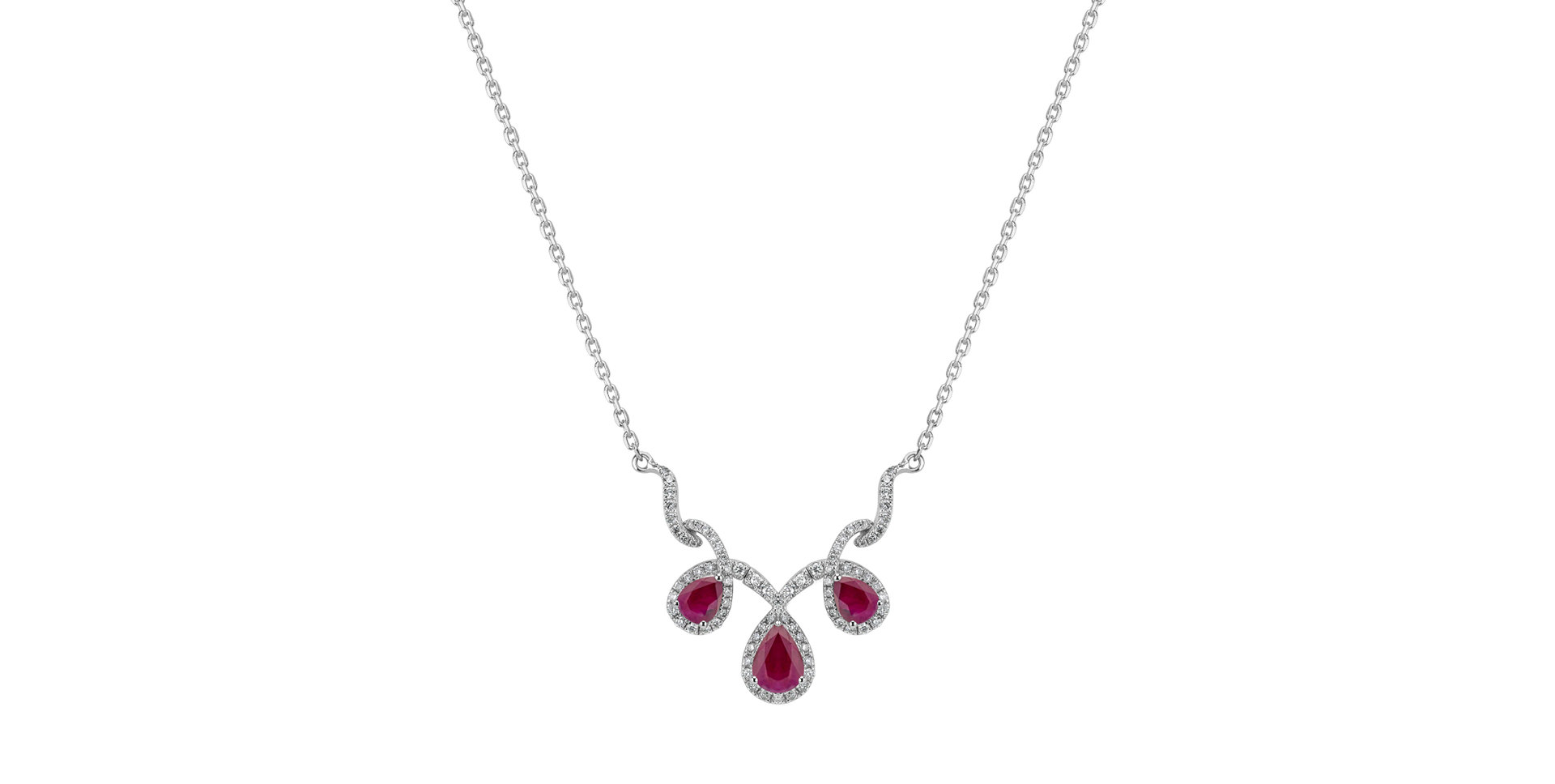 Diamond necklace with Ruby Shine Romance