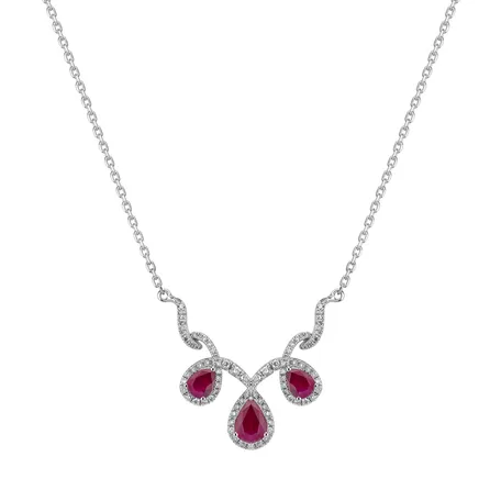 Diamond necklace with Ruby Shine Romance