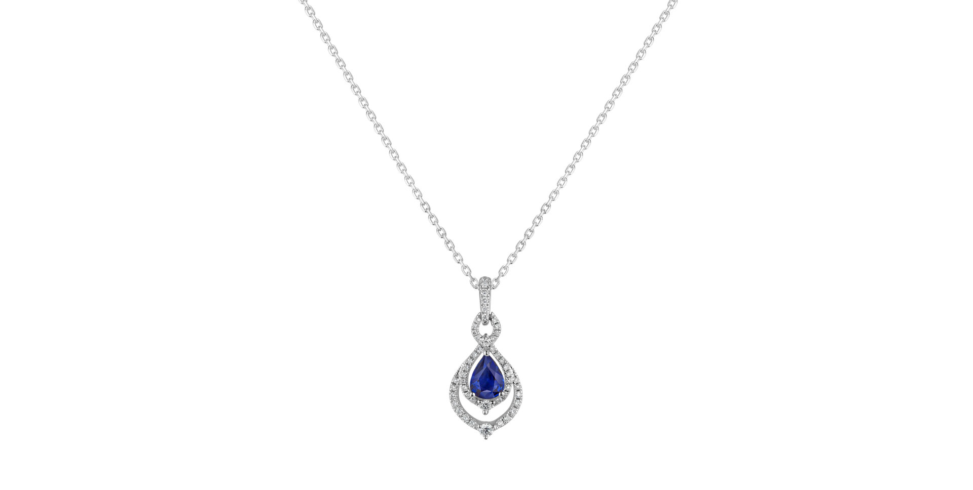Diamond pendant with Sapphire Deep Sorrow