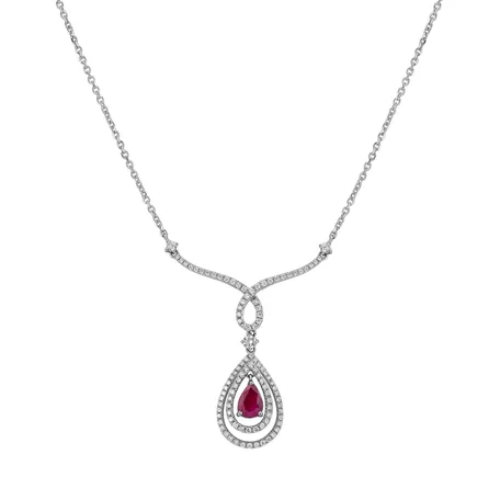 Diamond necklace with Ruby Shine Opera
