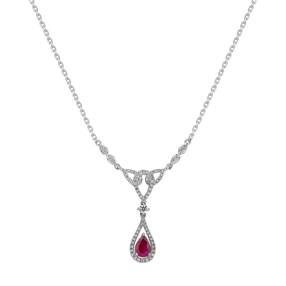 Diamond necklace with Ruby Bad Romance
