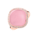 Diamond ring with Rose Quartz Lonely Blossom2