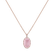 Diamond necklace with Rose Quartz Rose Spirit2