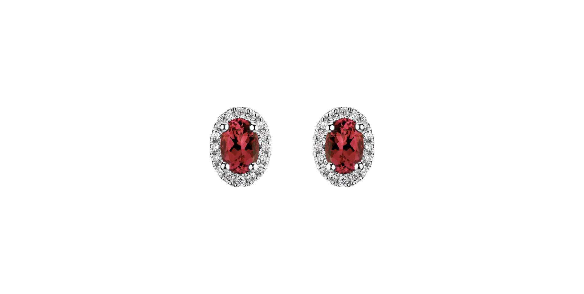 Diamond earrings with Ruby Imperial Allegory