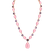 Diamond necklace with Amethyst and Rose Quartz Caesarean Glam2