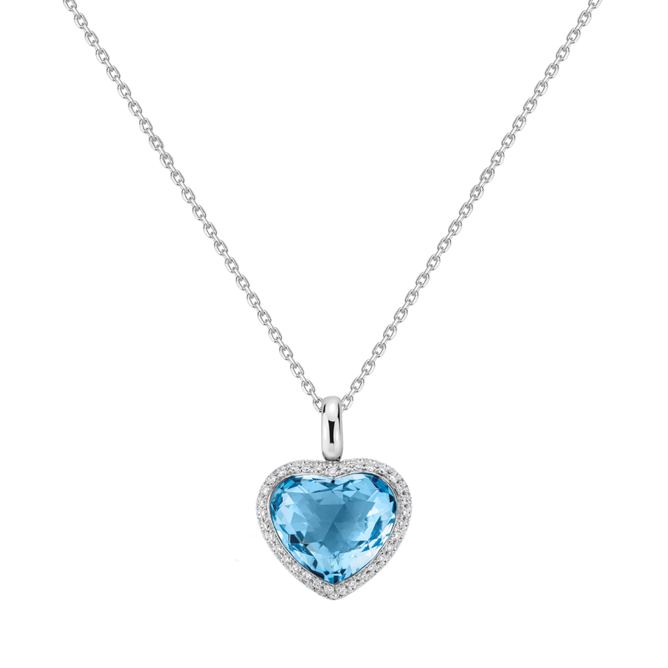 Diamond pendant with Topaz Valentina