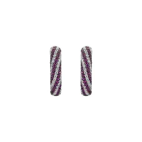 Diamond earrings and Ruby Element of Air