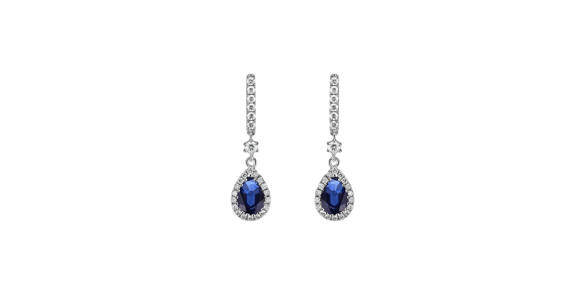 Diamond earrings with Sapphire Adelyn