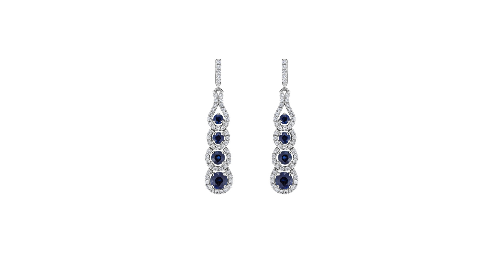 Diamond earrings with Sapphire Elysia