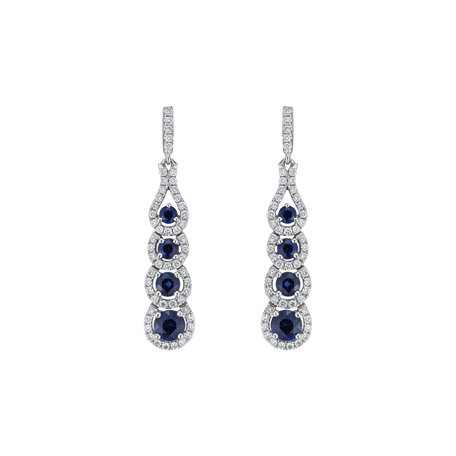 Diamond earrings with Sapphire Elysia