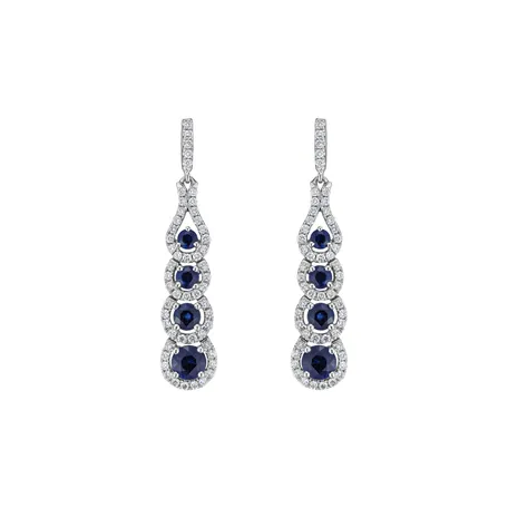 Diamond earrings with Sapphire Elysia
