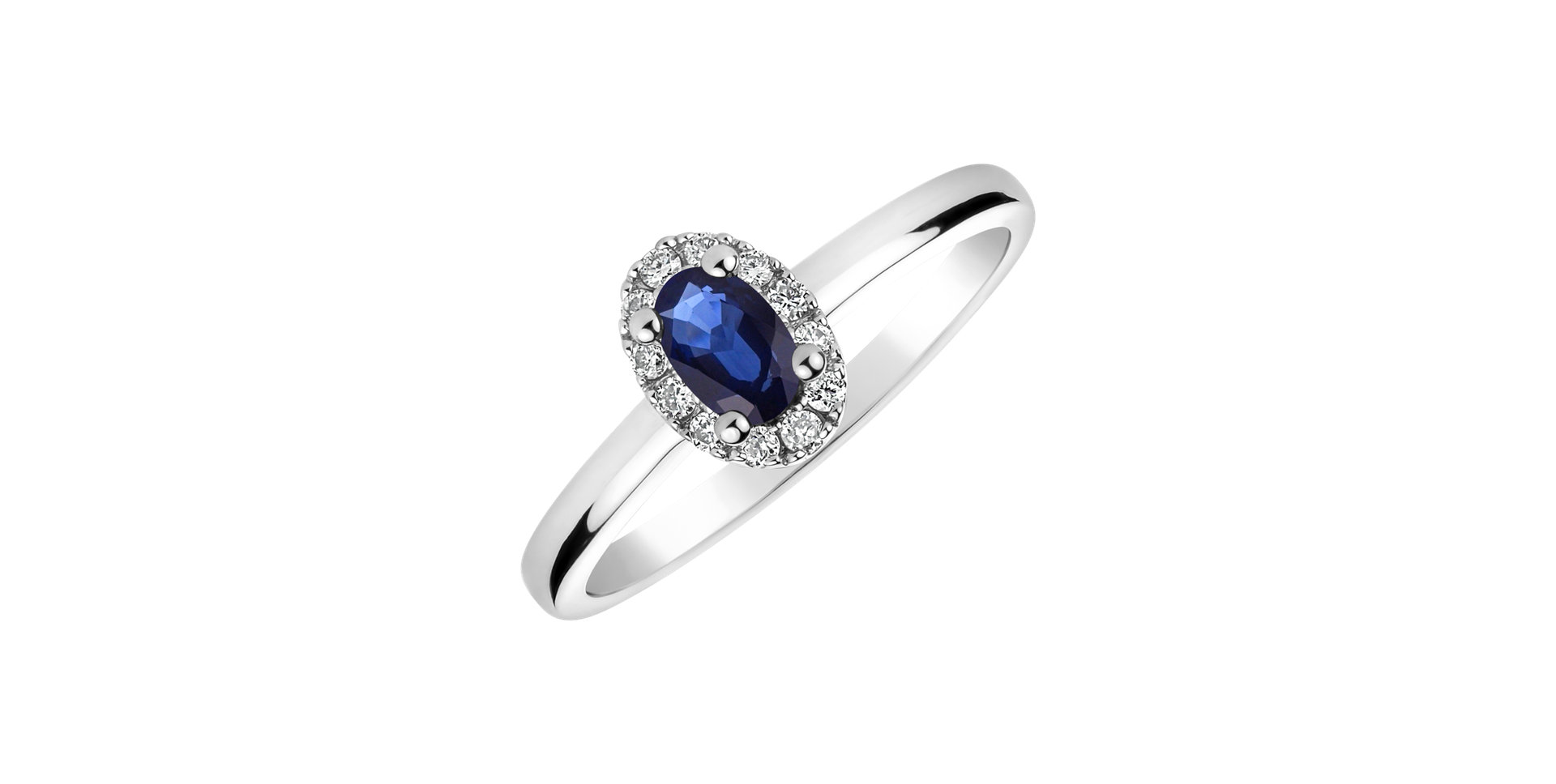 Diamond ring with Sapphire Glory Allegory