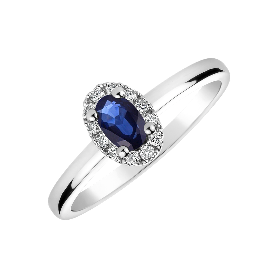 Diamond ring with Sapphire Glory Allegory
