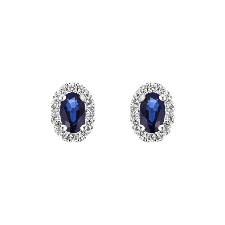 Diamond earrings with Sapphire Imperial Allegory